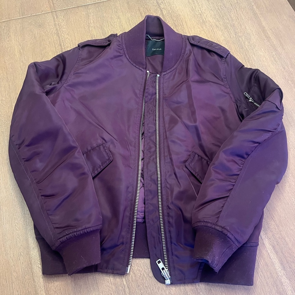 Aritzia Women's Bomber Jacket in Plum